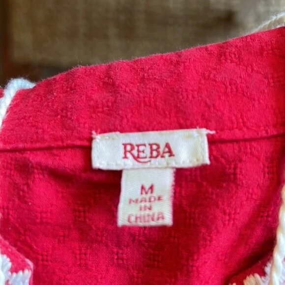 Reba Embroidered Tunic top szM - Picture 7 of 10